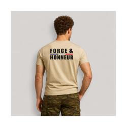Tee shirt Force Honneur Liser&eacute; Coyote