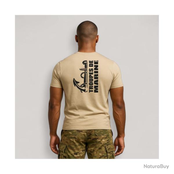 Tee shirt Troupes de Marine design Coyote