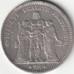 Pi&egrave;ce De Monnaie ARGENT France 5 francs Hercule IIIe R&eacute;publique 1873 Paris 2