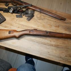 Crosse de MAUSER K98k Kriegsmodell marquage H 44 raccourci pour la chasse