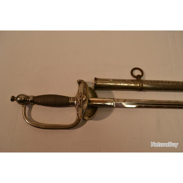 Ep�e � clavier GENDARMERIE  Sous-Officier Rengag� - Mod�le 1857/72 - Complet avec fourreau