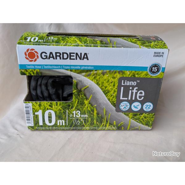 TUYAU D'ARROSAGE NEUF 10 M�TRES " GARDENA " 13 MM DE DIAM�TRE DANS SA BO�TE