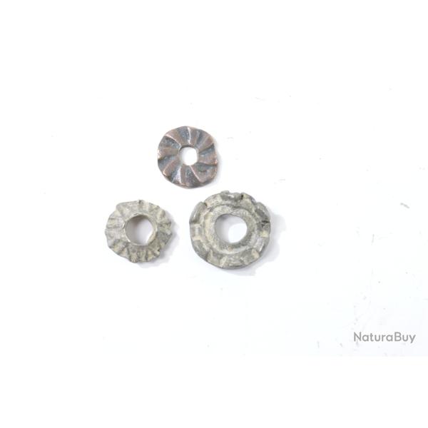 Lot de trois monnaies Gauloises Rouelles collection