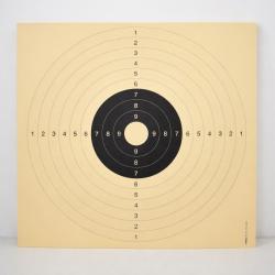 125 Cibles C50 pour le tir &agrave; 25 / 50 m - centre blanc