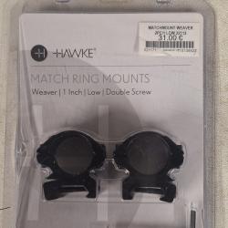 Colliers montage fixe lunette Hawke 30mm neuf