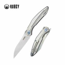 Couteau Kubey Barracuda Lame Acier M390 Manche Titane Linerlock IKBS KUB299C