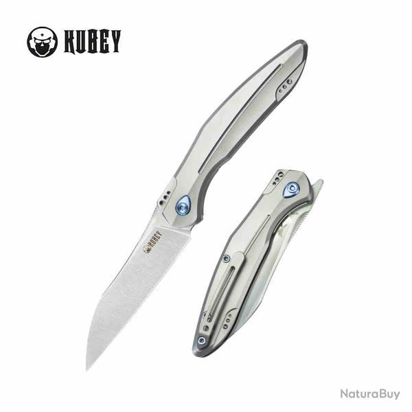 Couteau Kubey Barracuda Lame Acier M390 Manche Titane Linerlock IKBS KUB299C