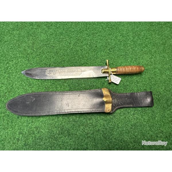 COUTEAU   DE "HOSPITAL CORPS"   MODELE 1887  GUERRES INDIENNES  REPRODUCTION DE  1970  N� 2