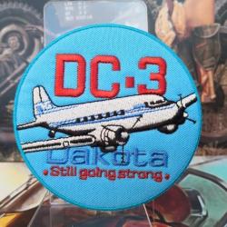 Patch brod&eacute; DC3 Dakota -  Diam&egrave;tre : 85 mm