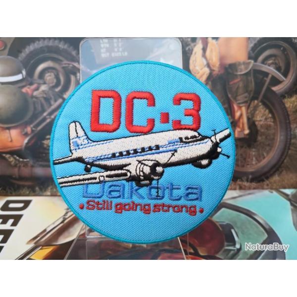 Patch brod� DC3 Dakota -  Diam�tre : 85 mm