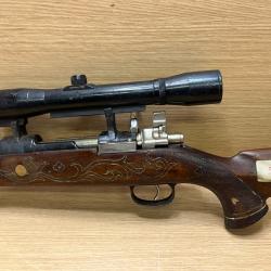 Carabine type Mauser 98 cal 8x57 IS et sa lunette en tr&egrave;s mauvais &eacute;tat  &agrave; 1� sans prix de r&eacute;serve !