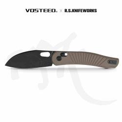 Couteau Vosteed Morel Lame Acier N690 Manche Aluminium Crossbar Lock IKBS VOSA1003