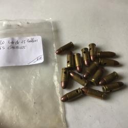 VENDU PAR LE-CUIRASSIER N&deg;20 LOT DE 15 BALLES DE CALIBRE 7,65 MM NEUTRALISEES