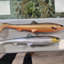 LOT DE 2 LEURRES SOUPLES - WESTIN -BULL TEEZ - 18 CM