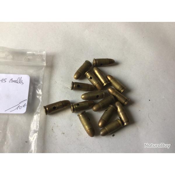 VENDU PAR LE-CUIRASSIER  N�26 LOT DE 15 BALLES DE CALIBRE 7,65 MM NEUTRALISEES