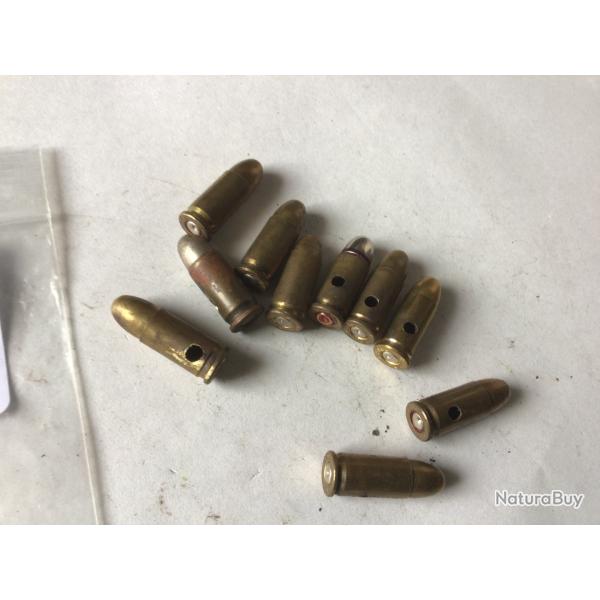 VENDU PAR LE-CUIRASSIER  N�29 LOT DE 10 BALLES DE CALIBRE 7,65 MM NEUTRALISEES