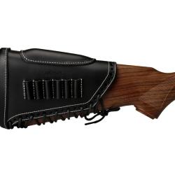 Appui joue - Protection crosse - Cuir (noir) (2)