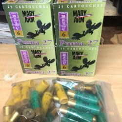 Lot de 4 boites  + 30 cartouches de Mary arme num&eacute;ro 6