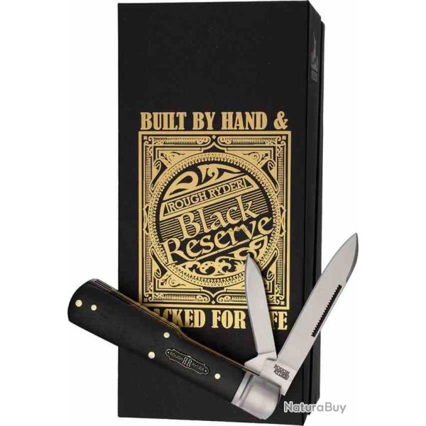 Couteau Rough Ryder Gunstock Lame Acier 440A Manche Os Forme Crosse Boite Collector RR2569