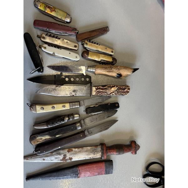 Lots couteaux ancien