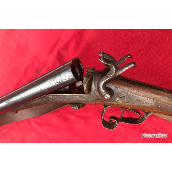 BEAU FUSIL � BROCHE SIGN� TROUVAILLE DE GRENIER ET MUNITIONS DE COLLECTION