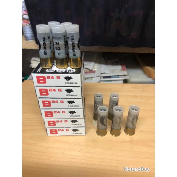 Lot de 40 balles cal 20, Solognac et Gevelot