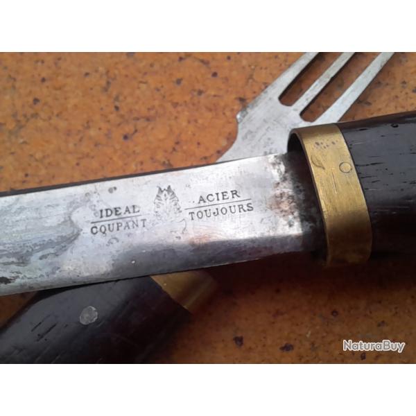 COUTEAU FOURCHETTE OFFICIER MILITAIRE WW2
