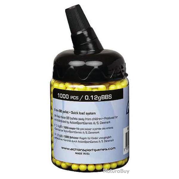Billes airsoft 0,12g - 1000 pcs en bouteille 14148