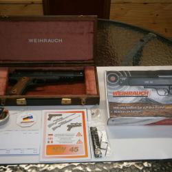 PISTOLET  WEIHRAUCH  HW  45  Cal . 4,5 mm  &eacute;tat neuf   !