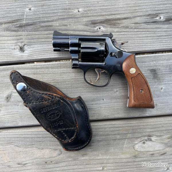 CRAQUAGE DE FIN D'ANNEE ! Revolver Smith & Wesson Model 15 Cal. 38 Sp. Canon 2 pouces + Holster Cuir