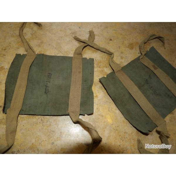 pansement casque  parachutiste GI seconde guerre US army ww2 copie  vide fab avec mat�riel d'�poque