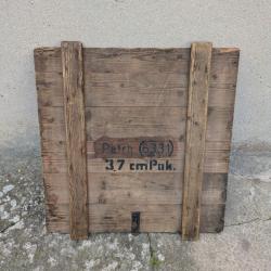 WW2 ALLEMAGNE CAISSE EN BOIS MILITAIRE ALLEMANDE AVEC MARQUAGES DAT&Eacute;E 1936 73 CM SUR 75 CM SUR 34 CM