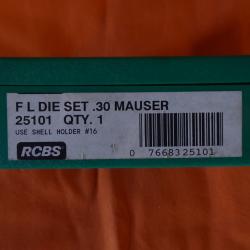 jeu d'outil RCBS 30 Mauser + shell holder