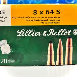 1 Boite de Balles Sellier & Bellot Cal 8x64S 196gr