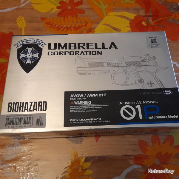 PISTOLET A GAZ AIRSOFT TOKYO MARUI M92 BIOHAZARD ALBERT W. MODEL 01P