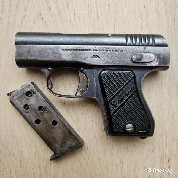 Pistolet Simson calibre 6,35 Browning
