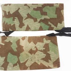 SACOCHES DE COMBAT PORTE GRENADES DE PARACHUTISTE ALLEMAND CAMMOUFLAGE &Eacute;CLAT Fallschirmj&auml;ger 2eme GM