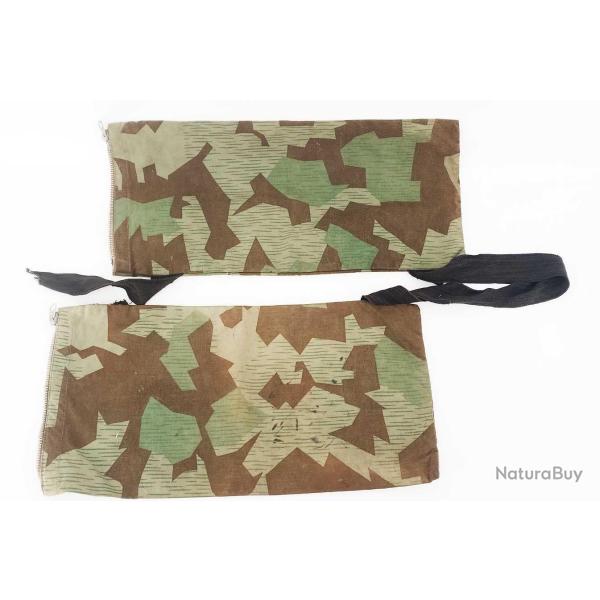 SACOCHES DE COMBAT PORTE GRENADES DE PARACHUTISTE ALLEMAND CAMMOUFLAGE �CLAT Fallschirmj�ger 2eme GM