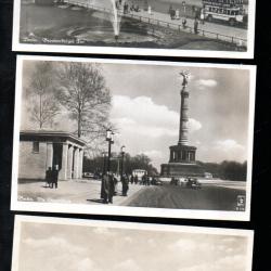 berlin avant guerre lot de 3 cartes , porte de brandebourg, unter den linden,
