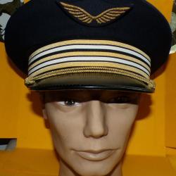 CASQUETTE D'OFFICIER AU GRADE DE LIEUTENANT COLONEL  DE L'ARMEE DE L'AIR FRANCAISE ,  TAILLE 57 ,FAB