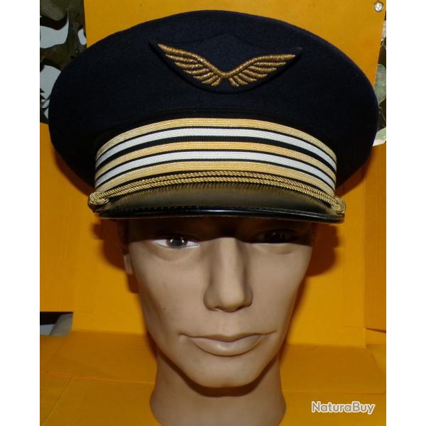 CASQUETTE D'OFFICIER AU GRADE DE LIEUTENANT COLONEL  DE L'ARMEE DE L'AIR FRANCAISE ,  TAILLE 57 ,FAB