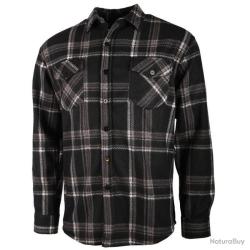 Chemise polaire &agrave; carreaux Treeland NOIRE Taille L