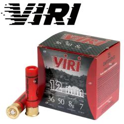 Cartouches VIRI calibre 12/50MM n&deg;6 bj 8g x25