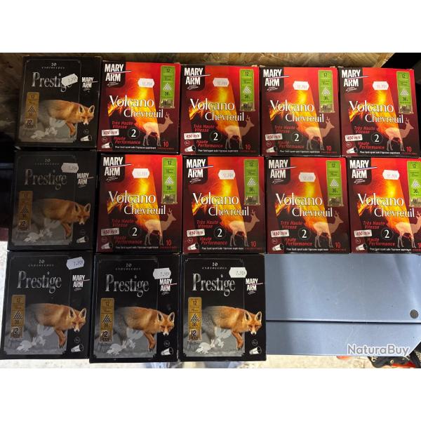 Lot cartouches calibre 12/70 plomb 2