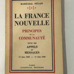 Livre LA FRANCE NOUVELLE - &Eacute;dition D&eacute;cembre 1941 - MAR&Eacute;CHAL PETAIN