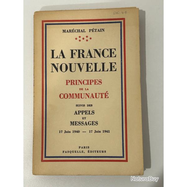Livre LA FRANCE NOUVELLE - �dition D�cembre 1941 - MAR�CHAL PETAIN
