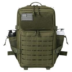 Sac &agrave; dos tactique &eacute;tanche 45L - Ultra Robuste Militaire Randonn&eacute;e Camping Voyage & Fitness Vert