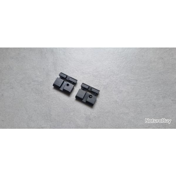 2 Mini rails convertisseur 11mm vers 22mm picatinny l�ger