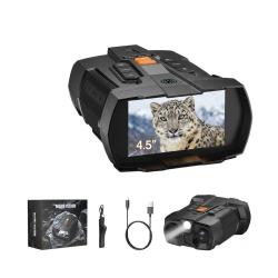 Jumelles Vision Nocturne 4K &Eacute;cran IPS IR 850nm 800m Batterie 5000mAh USB-C Observation Chasse HD