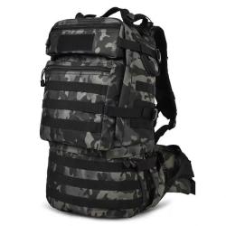 Sac &agrave; Dos Tactique 50L Nylon Ultra R&eacute;sistant Cadre Int&eacute;gr&eacute; Camping Randonn&eacute;e Trekking Chasse Camo
